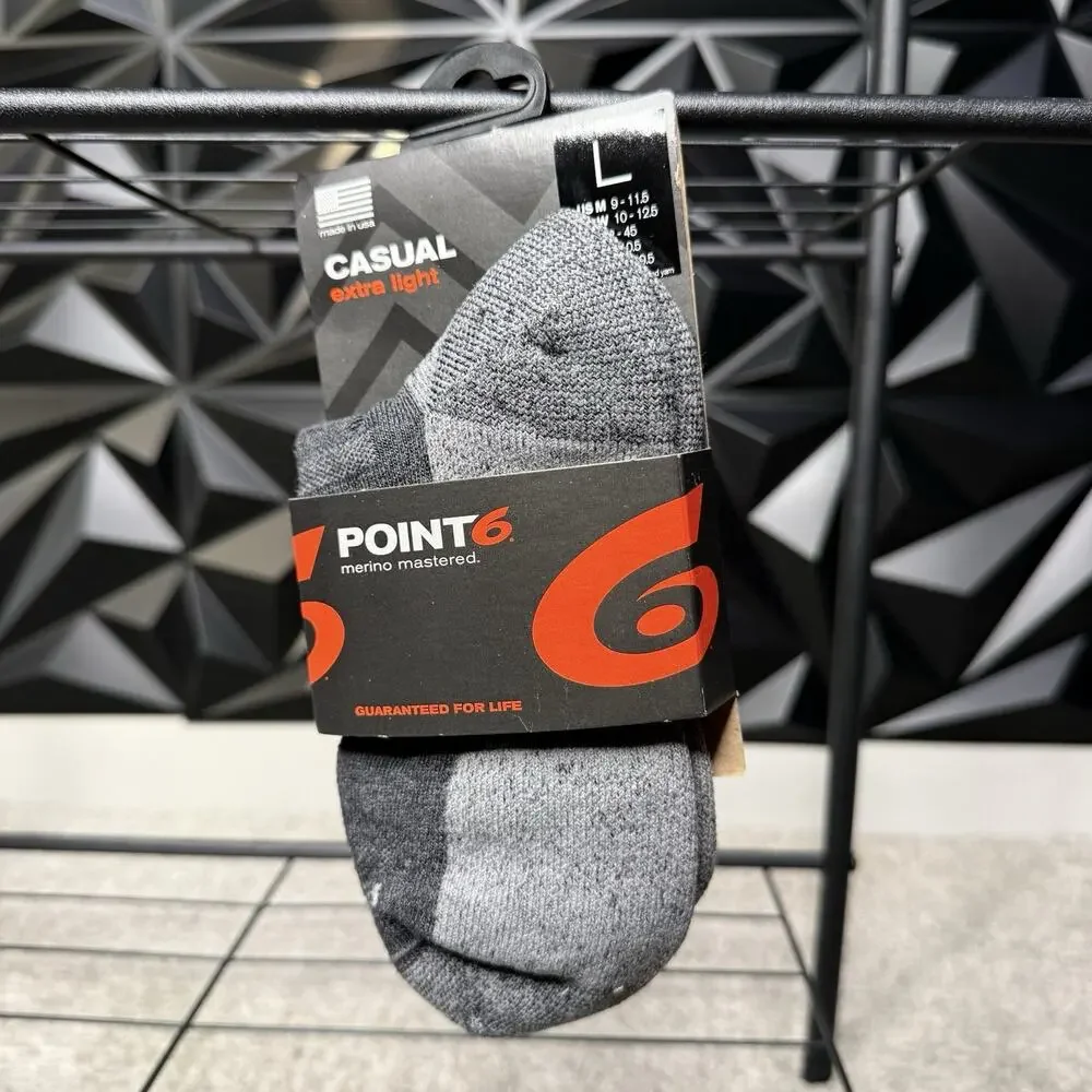 Point6 Merino Wool Socks Casual Extra Light Gray